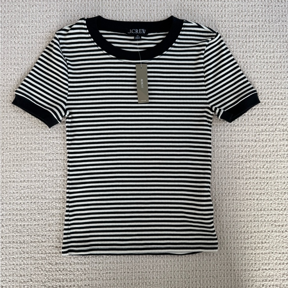 J Crew Vintage Ribbed Shrunken T Shirt NWT